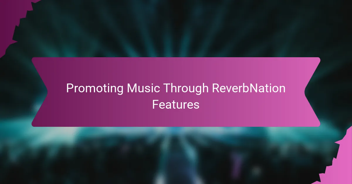 Promoting Music Through ReverbNation Features